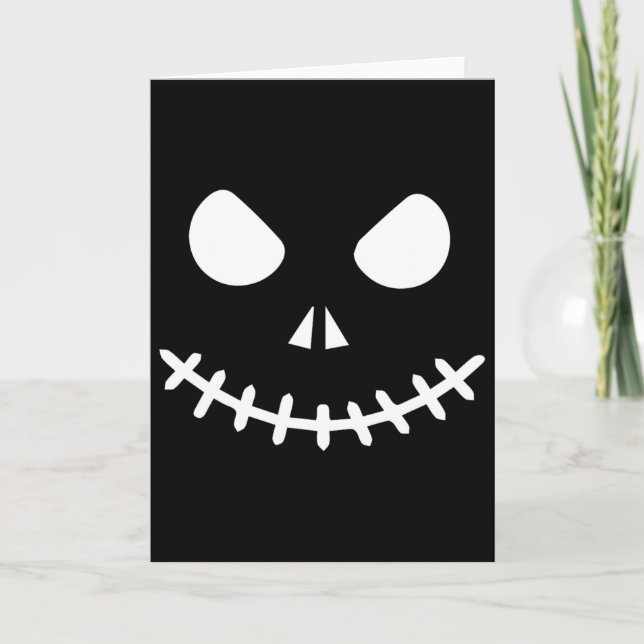Carte Squelette de fantôme Halloween  (Devant)