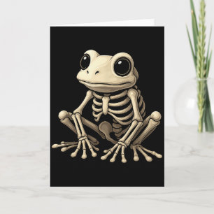 Carte Squelette de grenouille Halloween Drôle Amoureux d
