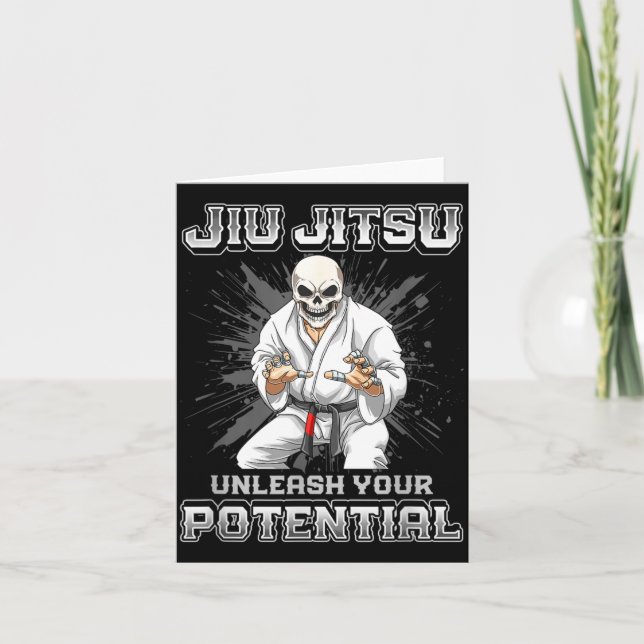 Carte Squelette de Jiu Jitsu Brésilien MMA et Grappling  (Devant)