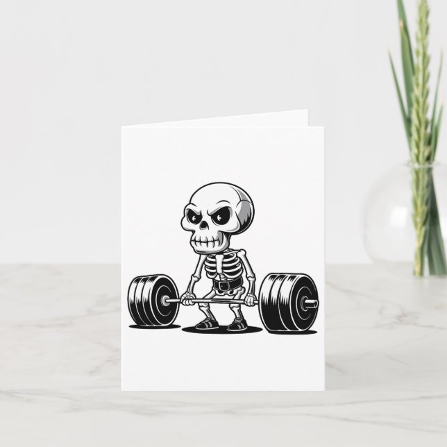Carte Squelette de l'entraînement Deadlifter Funny Gym L (Devant)