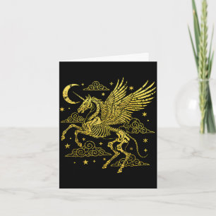 Carte Squelette de licorne halloween gothique effrayant