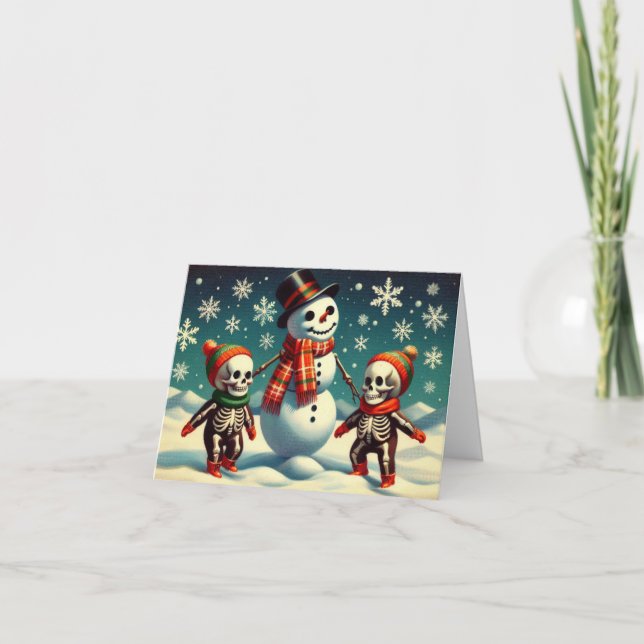Carte Squelette de neige  (Devant)