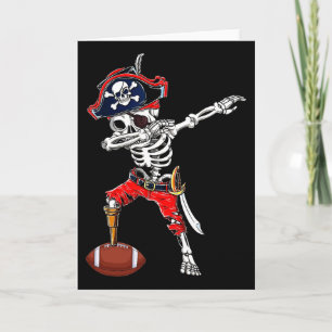 Carte Squelette de pirate Dabbing et costume d'Halloween