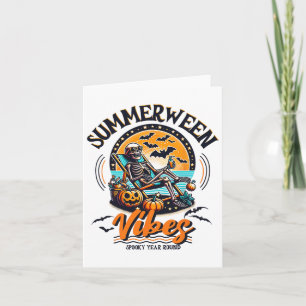 Carte Squelette de Summerween épouvantable toute l'année