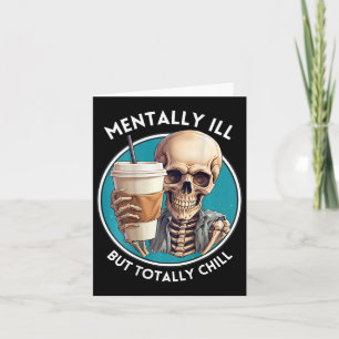 Carte Squelette d'Halloween totalement cool mais malades