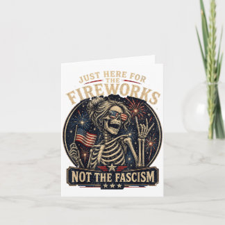 Carte Squelette Drôle Feux d'Artifice Anti Fascisme Patr