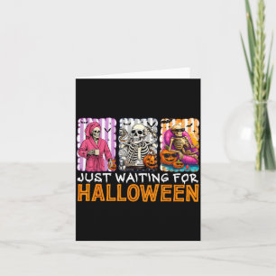 Carte Squelette effrayant de Jack O en attendant Hallowe