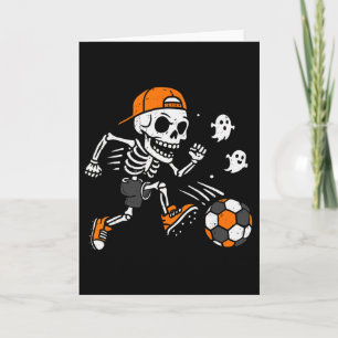 Carte Squelette Football Citrouille Costume Halloween T-