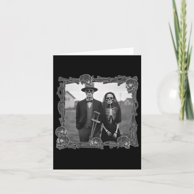 Carte Squelette gothique Costume d'Halloween (Devant)