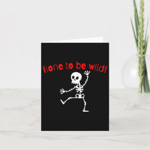 Carte Squelette Halloween Drôle Os Sauvage