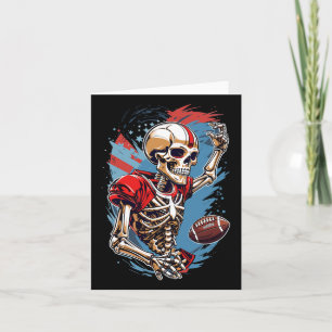 Carte Squelette jouant au football américain Graphique a