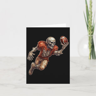 Carte Squelette Jouer Cool de pied Touchdown Halloween