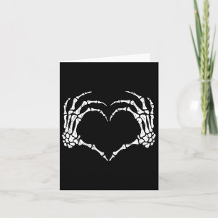 Carte Squelette Mains Coeur Signer Halloween Costume Hom