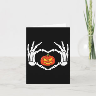 Carte Squelette Mains Coeur Signer Retro Costume Hallowe