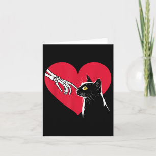 Carte Squelette Mignon Chat Saint-Valentin Cœur Chats Am