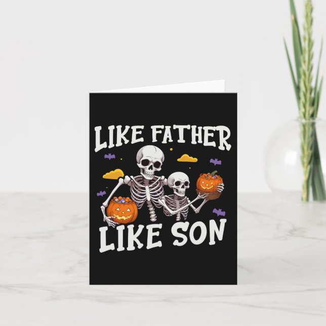 Carte Squelette Père Fils Correspondant Costume Hallowee (Devant)