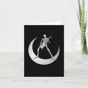 Carte Squelette Rock And Roll Jouant De La Guitare Rock 