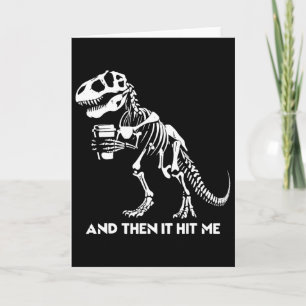 Carte Squelette T-rex Dinosaure Halloween Hommes Femmes