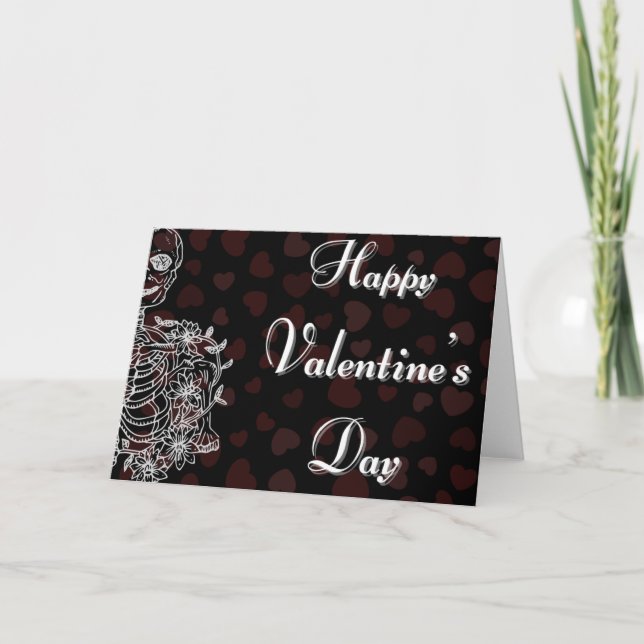 Carte Squelette Valentine (Devant)