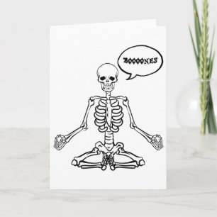 Carte Squelette Yoga Drôle Méditation Halloween Os Nam