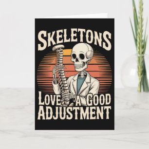 Carte Squelettes Aiment Un Bon Réglage Halloween Ostéopa