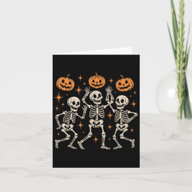 Carte Squelettes dansants Danse d'Halloween Danse macabr (Devant)