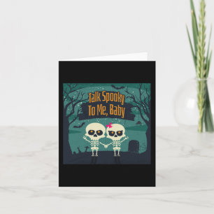 Carte Squelettes en amour parlent Spooky à moi Funny Hal
