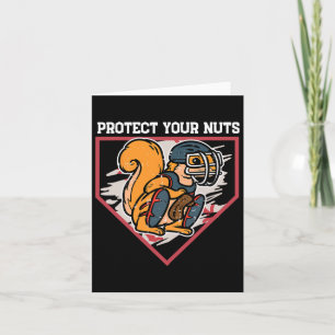Carte Squirrel Baseball Catcher Protégez vos nuts Garçon