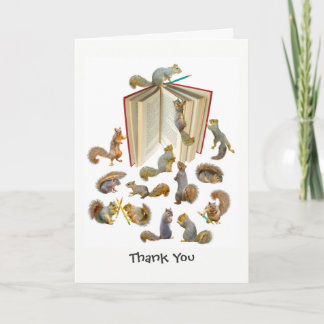 Carte Squirrel School Thank You Card