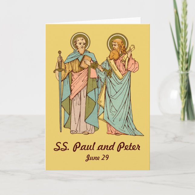 Carte SS. Paul et Peter (RLS 13 et 14) Salutation blanch (Devant)