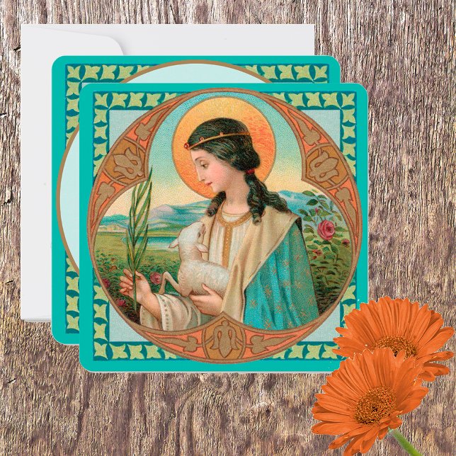 Carte St. Agnes de Rome (BK 006) (Créateur téléchargé)