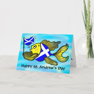 Carte St. Andrew's Day GREETING CARD funny cartoon