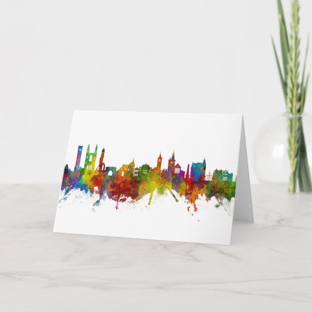 Carte St Andrews Scotland Skyline (Devant)