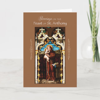 Carte St Anthony des bénédictions de jour de fête de