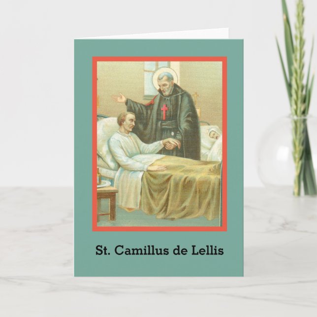 Carte St. Camillus Comforting an Invalid (M 021) Blank (Devant)