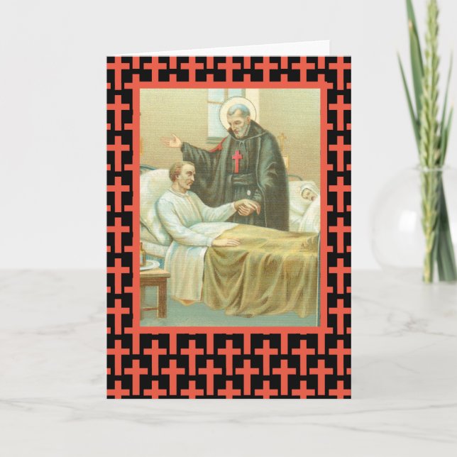 Carte St. Camillus Comforting an Invalid (M 021) Blank (Devant)