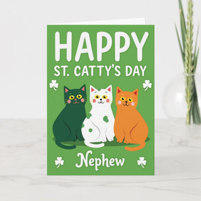 Carte St Cattys Day Nephew Card (Devant)