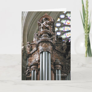 Carte St Eustache organ greeting card