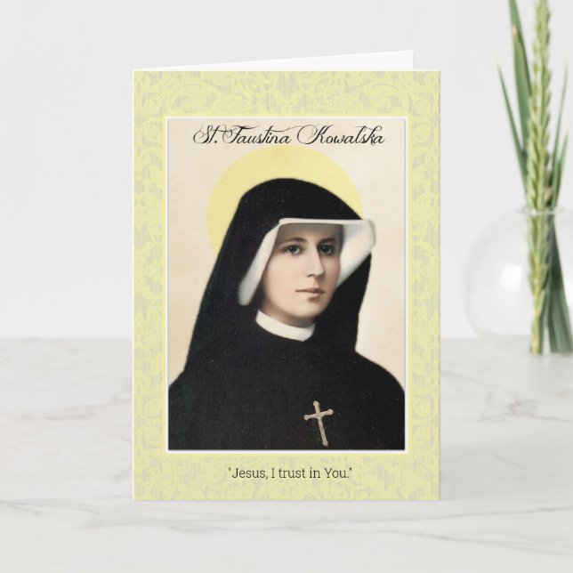 Carte St. Faustina Kowalska of Divine Mercy Religious (Devant)