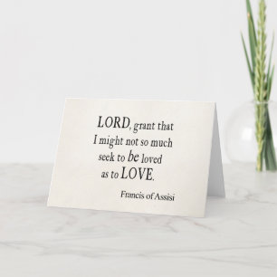 Carte St Francis vintage de seigneur Love Quote de Dieu