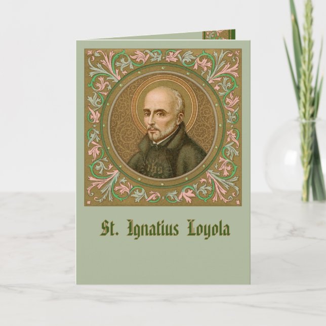 Carte St. Ignatius Loyola (BK 050) Salutation/note blanc (Devant)