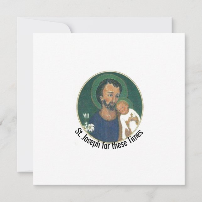 Carte St. Joseph pour ces temps (Devant)