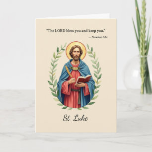 Carte St Luc Que Dieu vous bénisse et vous accorde la pa