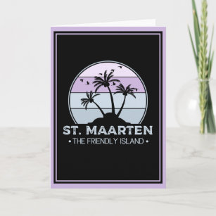 Carte St Martin Le sympathique rétro de l'île Sint Marti