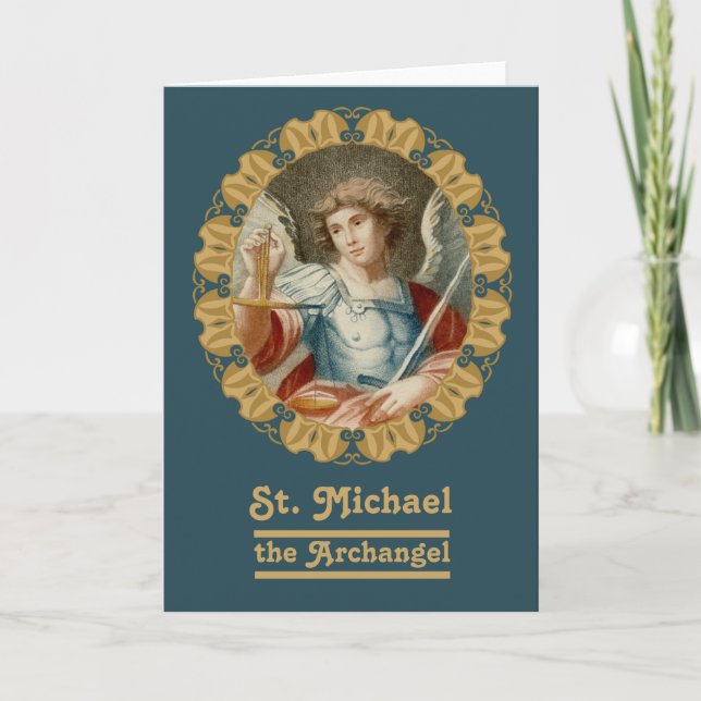 Carte St Michael l'Archange (M10) Salutation blanche (Devant)