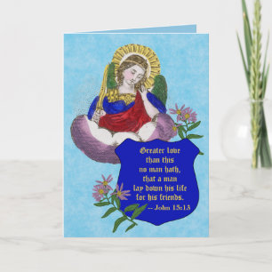 Carte St. Michael l'Archange (M 009) Condolence blanche