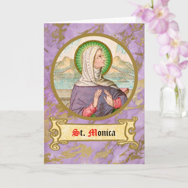 Carte St. Monica of Tagaste (SAU 047; détail) (Orchidée)