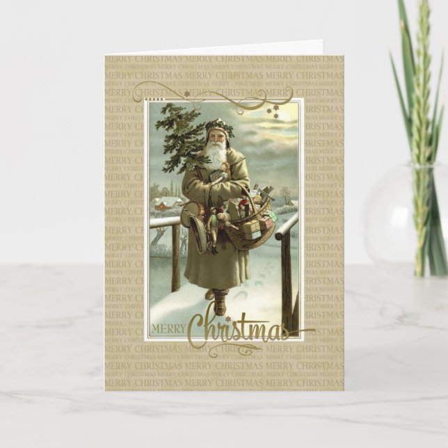 Carte St Nick Noël Reproduction Vintage (Devant)