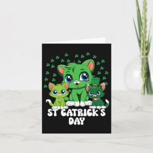 Carte St patrick Catricks Day Chats Green Saint Pattys