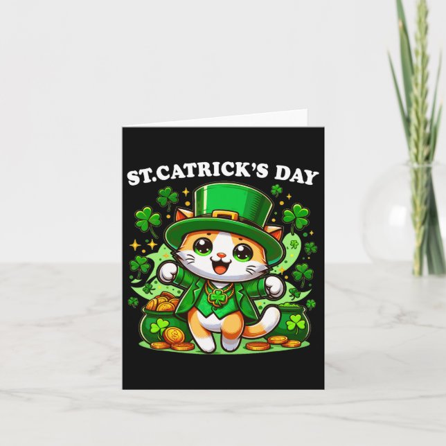 Carte St patrick Catricks Day Chats Saint Pattys Chat Lo (Devant)